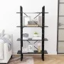 4-stöckiges Regal aus grauem Sperrholz, 80 x 30 x 140 cm von vidaXL, Bücherregale und Regale - Ref: Foro24-806459, Preis: 57,...