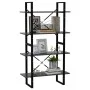4-stöckiges Regal aus grauem Sperrholz, 80 x 30 x 140 cm von vidaXL, Bücherregale und Regale - Ref: Foro24-806459, Preis: 57,...