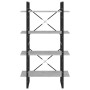 4-stöckiges Regal aus betongrauem Sperrholz, 80 x 30 x 140 cm von vidaXL, Bücherregale und Regale - Ref: Foro24-806461, Preis...