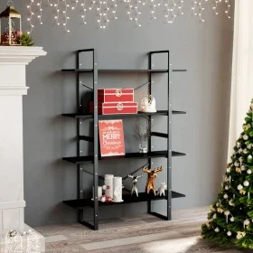 4-stufiges schwarzes Sperrholzregal 100x30x140cm von vidaXL, Bücherregale und Regale - Ref: Foro24-806478, Preis: 61,72 €, Ra...
