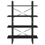 4-tier black plywood shelving unit 100x30x140cm by vidaXL, Bookcases and shelves - Ref: Foro24-806478, Price: 62,27 €, Discou...