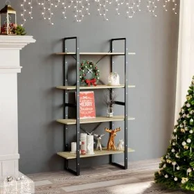 4-stöckiges Regal aus Sonoma Eichensperrholz 80x30x140 cm von vidaXL, Bücherregale und Regale - Ref: Foro24-806460, Preis: 58...