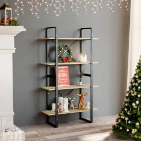 4-stöckiges Regal aus Sonoma Eichensperrholz 80x30x140 cm von vidaXL, Bücherregale und Regale - Ref: Foro24-806460, Preis: 66...