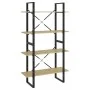 4-level oak Sonoma veneer bookshelf 80x30x140 cm by vidaXL, Bookcases and shelves - Ref: Foro24-806460, Price: 58,81 €, Disco...