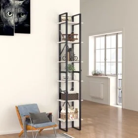 6-level white plywood bookshelf 40x30x210 cm by vidaXL, Bookcases and shelves - Ref: Foro24-806497, Price: 93,39 €, Discount: %