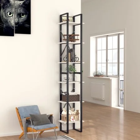 6-level white plywood bookshelf 40x30x210 cm by vidaXL, Bookcases and shelves - Ref: Foro24-806497, Price: 93,39 €, Discount: %