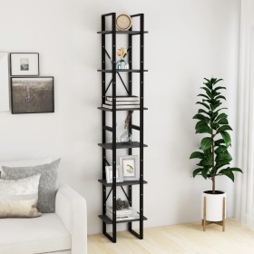 Armario alto madera maciza de pino gris 40x30x210 cm de vidaXL, Librerías y estanterías - Ref: Foro24-806504, Precio: 71,09 €...