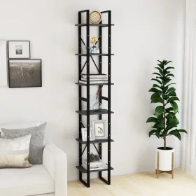 Tall solid pine wood wardrobe in gray, 40x30x210 cm. by vidaXL, Bookcases and shelves - Ref: Foro24-806504, Price: 71,09 €, D...