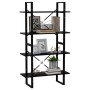 4-stöckiges Regal aus schwarzem Sperrholz, 80 x 30 x 140 cm von vidaXL, Bücherregale und Regale - Ref: Foro24-806458, Preis: ...