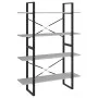 4-level gray concrete plywood bookshelf 100x30x140 cm by vidaXL, Bookcases and shelves - Ref: Foro24-806481, Price: 61,24 €, ...