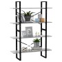 4-level gray concrete plywood bookshelf 100x30x140 cm by vidaXL, Bookcases and shelves - Ref: Foro24-806481, Price: 72,79 €, ...