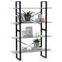 4-level gray concrete plywood bookshelf 100x30x140 cm by vidaXL, Bookcases and shelves - Ref: Foro24-806481, Price: 61,24 €, ...
