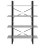 4-level gray concrete plywood bookshelf 100x30x140 cm by vidaXL, Bookcases and shelves - Ref: Foro24-806481, Price: 72,79 €, ...
