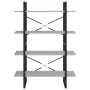 4-level gray concrete plywood bookshelf 100x30x140 cm by vidaXL, Bookcases and shelves - Ref: Foro24-806481, Price: 61,24 €, ...