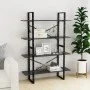 Estantería de 4 niveles madera contrachapada gris 40x30x140 cm de vidaXL, Librerías y estanterías - Ref: Foro24-806479, Preci...
