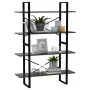 Estantería de 4 niveles madera contrachapada gris 40x30x140 cm de vidaXL, Librerías y estanterías - Ref: Foro24-806479, Preci...