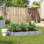 Jardinera de madera maciza de pino gris 150x100 cm