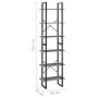 Solid gray pine wood shelf 60x30x210 cm by vidaXL, Bookcases and shelves - Ref: Foro24-806524, Price: 72,47 €, Discount: %