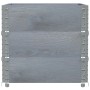 Jardinera de madera maciza de pino gris 80x60 cm