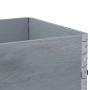Jardinera de madera maciza de pino gris 80x60 cm