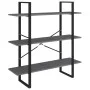 3-tier solid gray pine wood shelf 100x30x105 cm by vidaXL, Bookcases and shelves - Ref: Foro24-806554, Price: 47,86 €, Discou...
