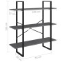 3-tier solid gray pine wood shelf 100x30x105 cm by vidaXL, Bookcases and shelves - Ref: Foro24-806554, Price: 47,86 €, Discou...