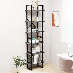 Gray plywood bookshelf 60x30x210 cm by vidaXL, Bookcases and shelves - Ref: Foro24-806519, Price: 89,00 €, Discount: %
