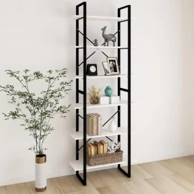 Hochschrank aus massivem weißem Kiefernholz 80x30x210 cm von vidaXL, Bücherregale und Regale - Ref: Foro24-806543, Preis: 101...