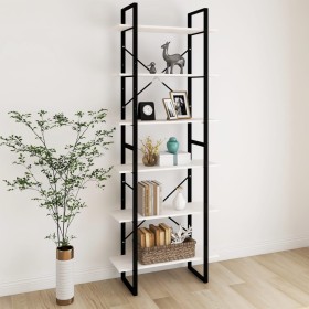Hochschrank aus massivem weißem Kiefernholz 80x30x210 cm von vidaXL, Bücherregale und Regale - Ref: Foro24-806543, Preis: 102...