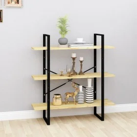 Solid pine wood 3-level shelf 100x30x105 cm by vidaXL, Bookcases and shelves - Ref: Foro24-806552, Price: 54,21 €, Discount: %
