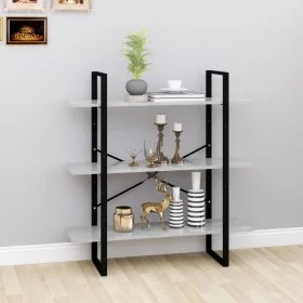 Concrete gray plywood shelf 100x30x105 cm by vidaXL, Bookcases and shelves - Ref: Foro24-806551, Price: 56,63 €, Discount: %
