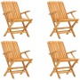 Klappbare Gartenstühle 4 Stk. Massivholz Teak 61x67x90 cm von vidaXL, Gartenstühle - Ref: Foro24-3155055, Preis: 307,13 €, Ra...
