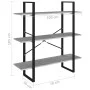 Betongraues Sperrholzregal 100x30x105 cm von vidaXL, Bücherregale und Regale - Ref: Foro24-806551, Preis: 56,60 €, Rabatt: %