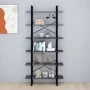 High cabinet solid gray pine wood 100x30x210 cm by vidaXL, Bookcases and shelves - Ref: Foro24-806564, Price: 94,33 €, Discou...