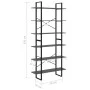 High cabinet solid gray pine wood 100x30x210 cm by vidaXL, Bookcases and shelves - Ref: Foro24-806564, Price: 94,33 €, Discou...