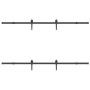 Kit de herrajes para puertas correderas acero negro 213,5 cm