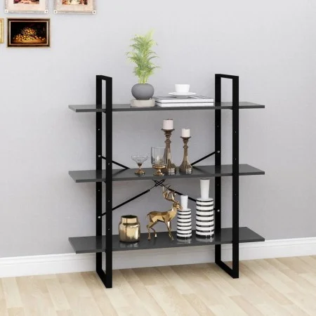 Graues Sperrholzregal 100x30x105 cm von vidaXL, Bücherregale und Regale - Ref: Foro24-806549, Preis: 40,78 €, Rabatt: %