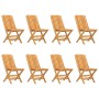 Klappbare Gartenstühle 8 Stück aus massivem Teakholz 47x47x89 cm von vidaXL, Gartenstühle - Ref: Foro24-3155054, Preis: 678,3...