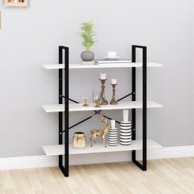 3-tier solid white pine wood shelf 100x30x105 cm by vidaXL, Bookcases and shelves - Ref: Foro24-806553, Price: 47,86 €, Disco...