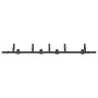 Kit de herrajes para puertas correderas acero negro 213,5 cm