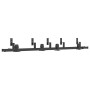Kit de herrajes para puertas correderas acero negro 183 cm