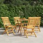 Klappbare Gartenstühle 4 Stück aus massivem Teakholz 47x63x90 cm von vidaXL, Gartenstühle - Ref: Foro24-3155046, Preis: 348,4...