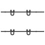 Kit de herrajes para puertas correderas acero negro 183 cm