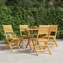 Klappbare Gartenstühle 4 Stück aus massivem Teakholz 47x62x90 cm von vidaXL, Gartenstühle - Ref: Foro24-3155064, Preis: 306,8...