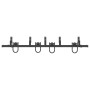 Kit de herrajes para puertas correderas acero negro 183 cm