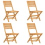 Klappbare Gartenstühle 4 Stück aus massivem Teakholz 47x62x90 cm von vidaXL, Gartenstühle - Ref: Foro24-3155064, Preis: 306,8...