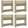 Wall shoe racks 4 units Sonoma oak plywood 60x18x60 cm by vidaXL, Shoe racks and shoe organizers - Ref: Foro24-806725, Price:...