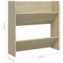 Zapateros de pared 4 uds contrachapada roble Sonoma 60x18x60 cm de vidaXL, Zapateros y organizadores de calzado - Ref: Foro24...