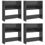 Wandschuhregale 4 Einheiten aus glänzendem grauem Sperrholz 60x18x60 cm von vidaXL, Schuhregale und Schuhorganisatoren - Ref:...