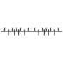 Kit de herrajes para puertas correderas acero negro 305 cm